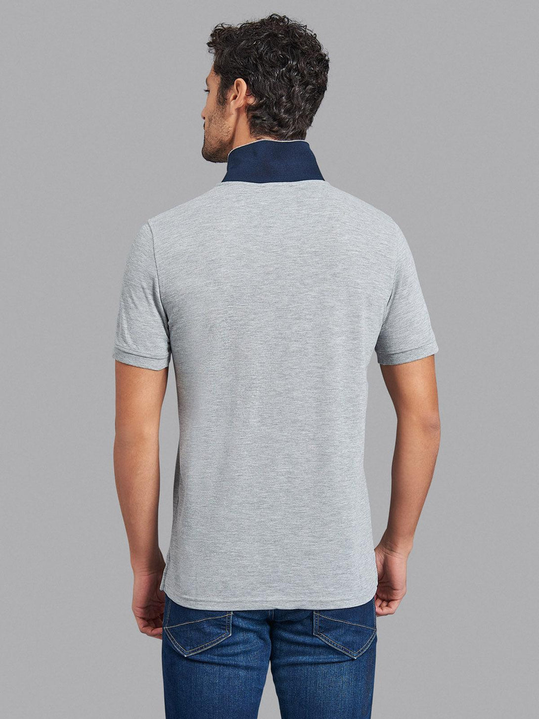 Beverly Hills Polo Club UK-ESSENTIAL POLO SHIRT HEATHER GREY