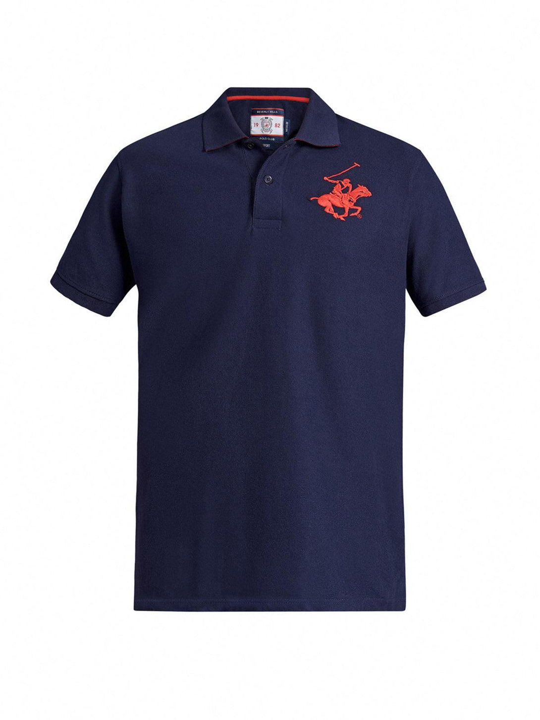 Beverly Hills Polo Club UK-ESSENTIAL POLO SHIRT TRUE NAVY