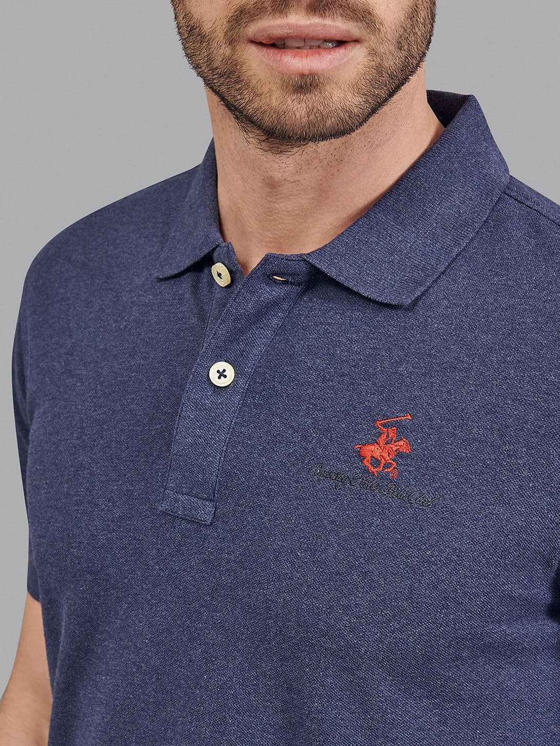 Beverly Hills Polo Club UK-ESSENTIAL SIGNATURE POLO SHIRT TRUE NAVY