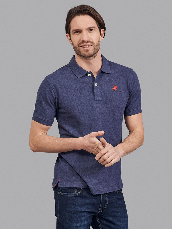 Beverly Hills Polo Club UK-ESSENTIAL SIGNATURE POLO SHIRT TRUE NAVY