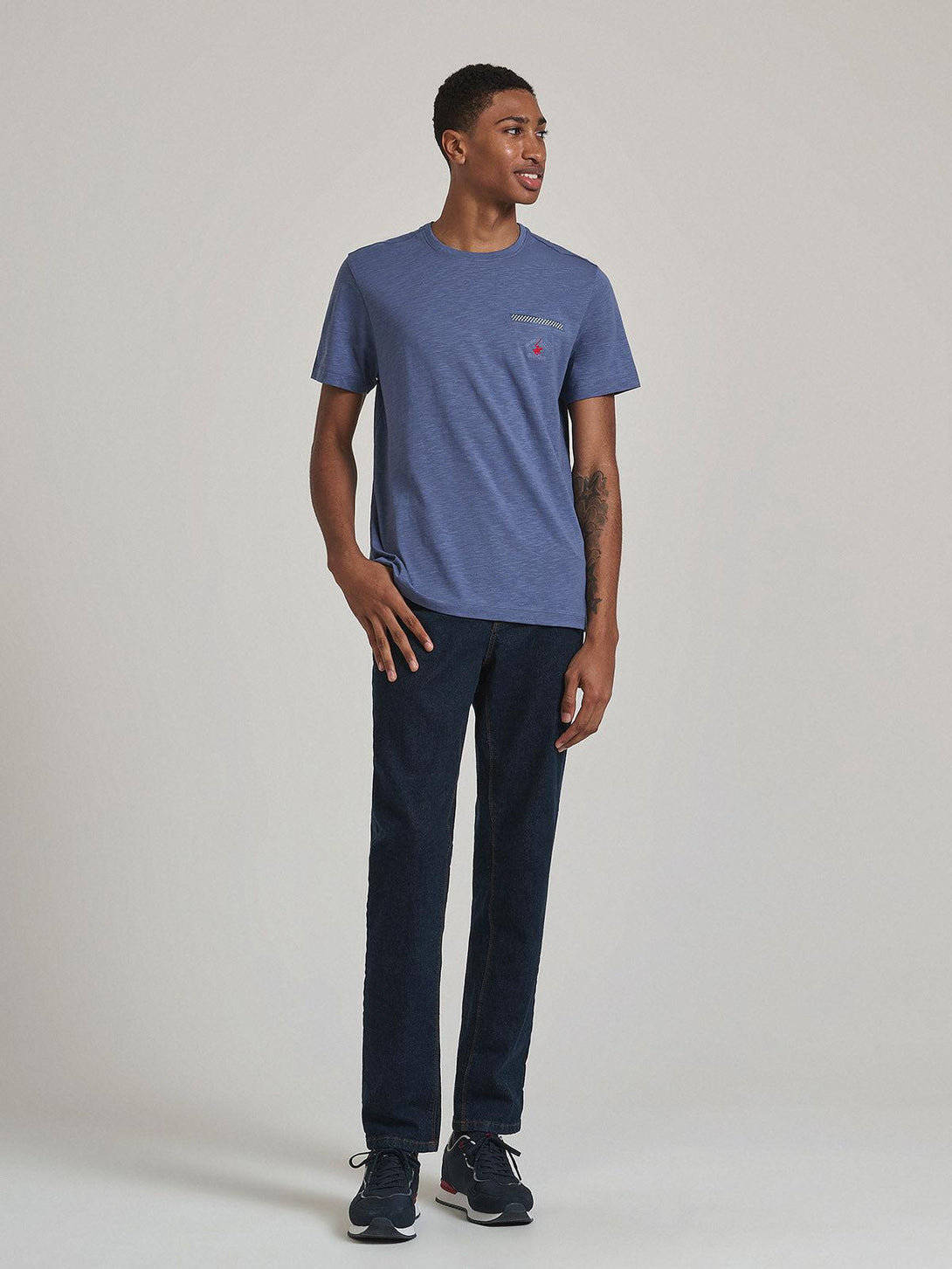 Beverly Hills Polo Club UK-FALSE POCKET T-SHIRT INDIGO