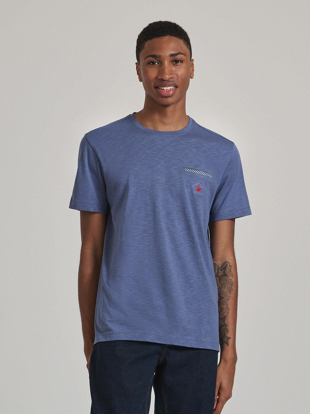 FALSE POCKET T SHIRT INDIGO BEVERLY HILLS POLO CLUB