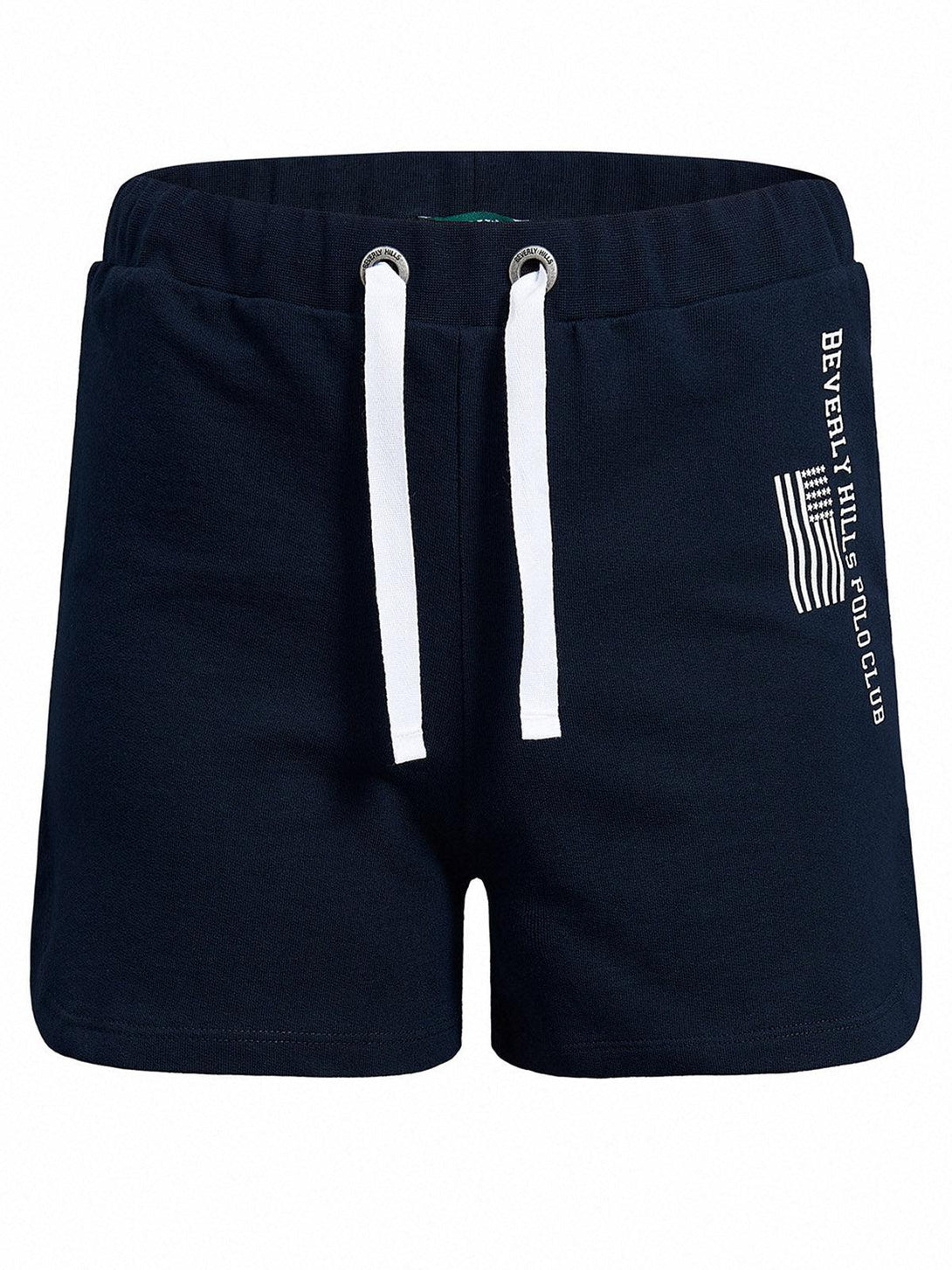 Beverly Hills Polo Club UK-FLAG LOGO FLEECE SHORTS NAVY