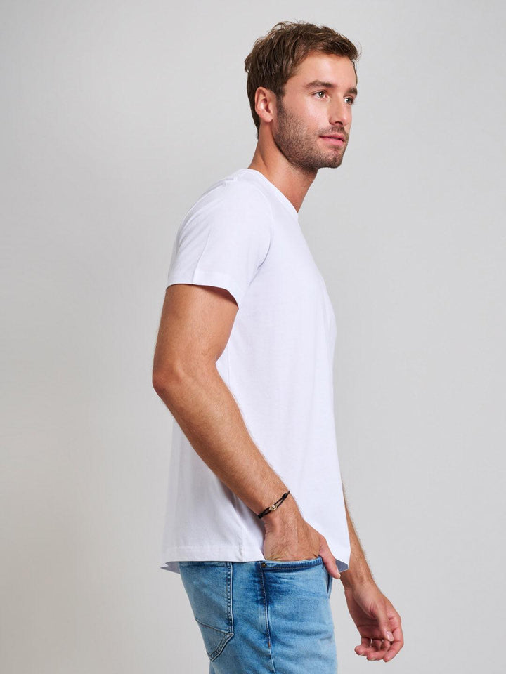 Beverly Hills Polo Club UK-FLAG LOGO MODERN SLIM FIT T-SHIRT GHOST WHITE