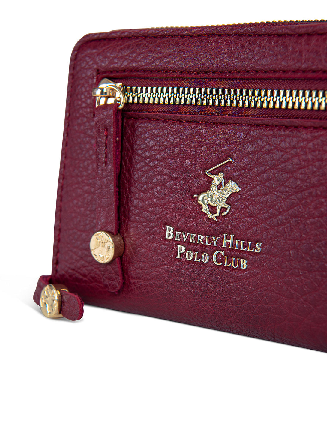 Beverly Hills Polo Club UK-FULL ZIP WALLET DARK BORDEAUX