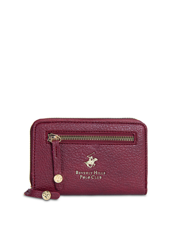 Beverly Hills Polo Club UK-FULL ZIP WALLET DARK BORDEAUX