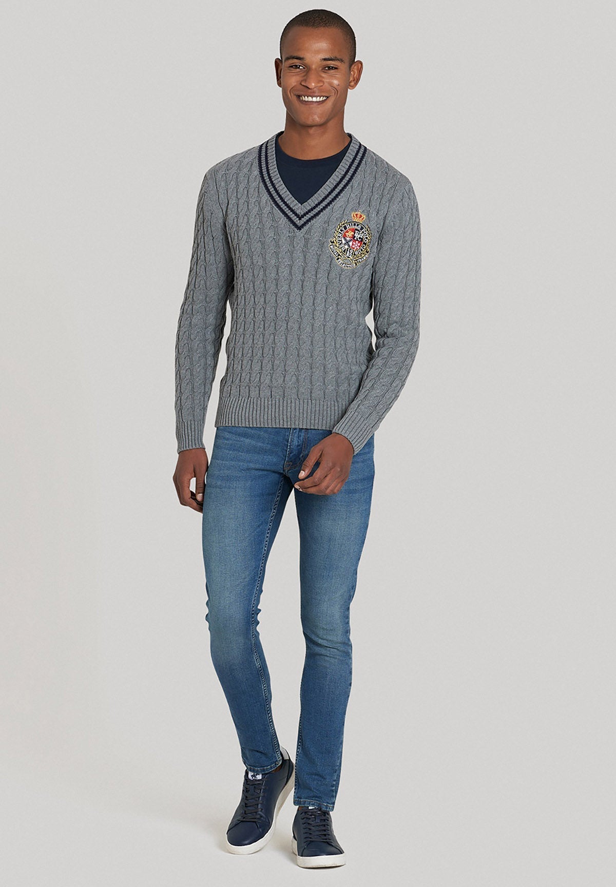 Polo sweater v neck best sale