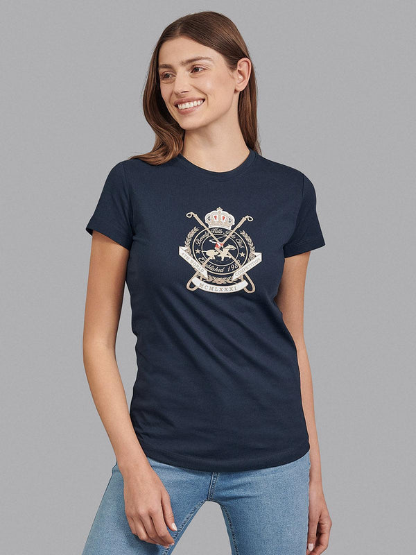 Beverly Hills Polo Club UK-HERALDIC LOGO T-SHIRT TRUE NAVY