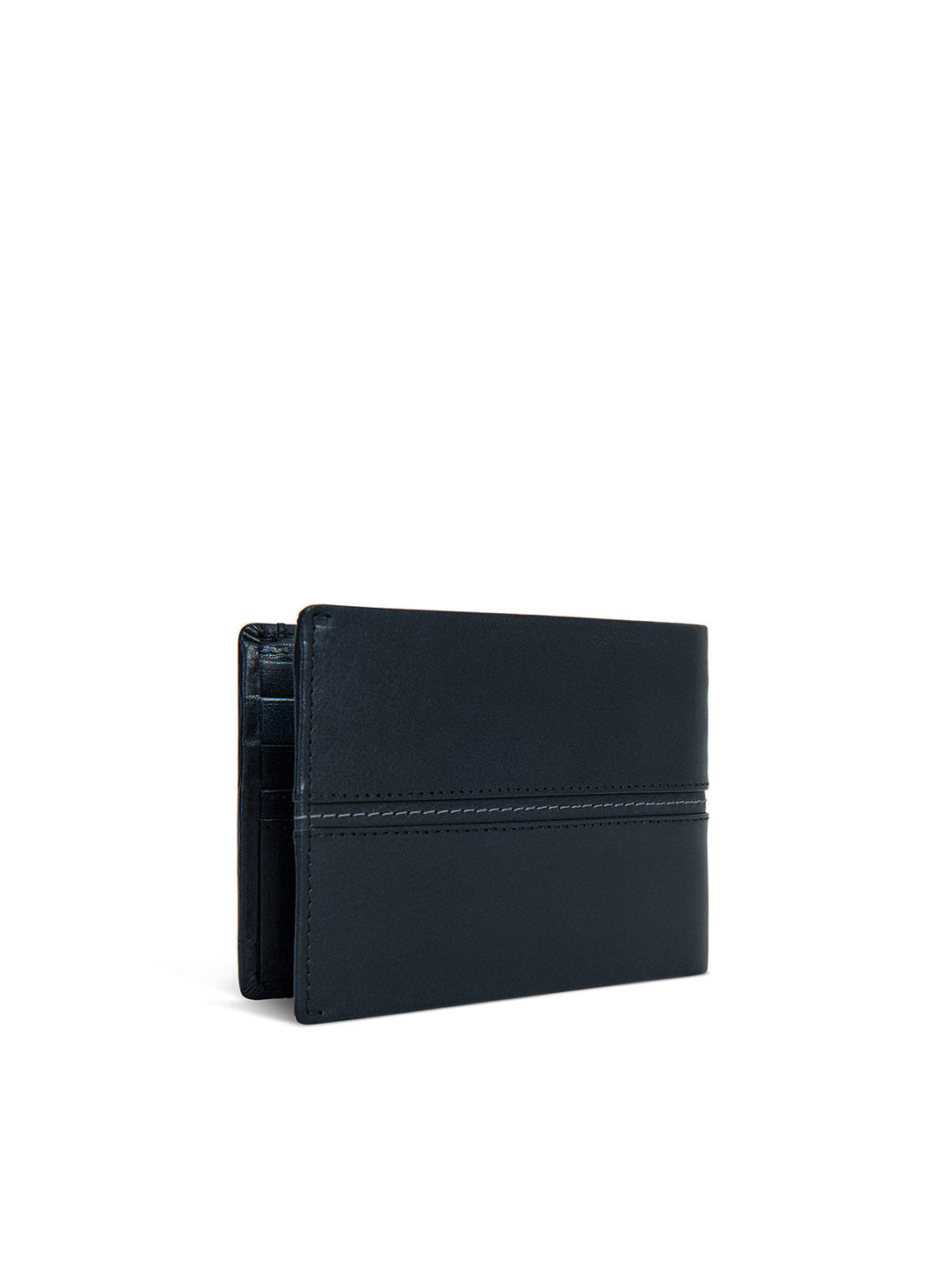 Beverly Hills Polo Club UK-HIGHLIGHT STITCHING WALLET BLACK