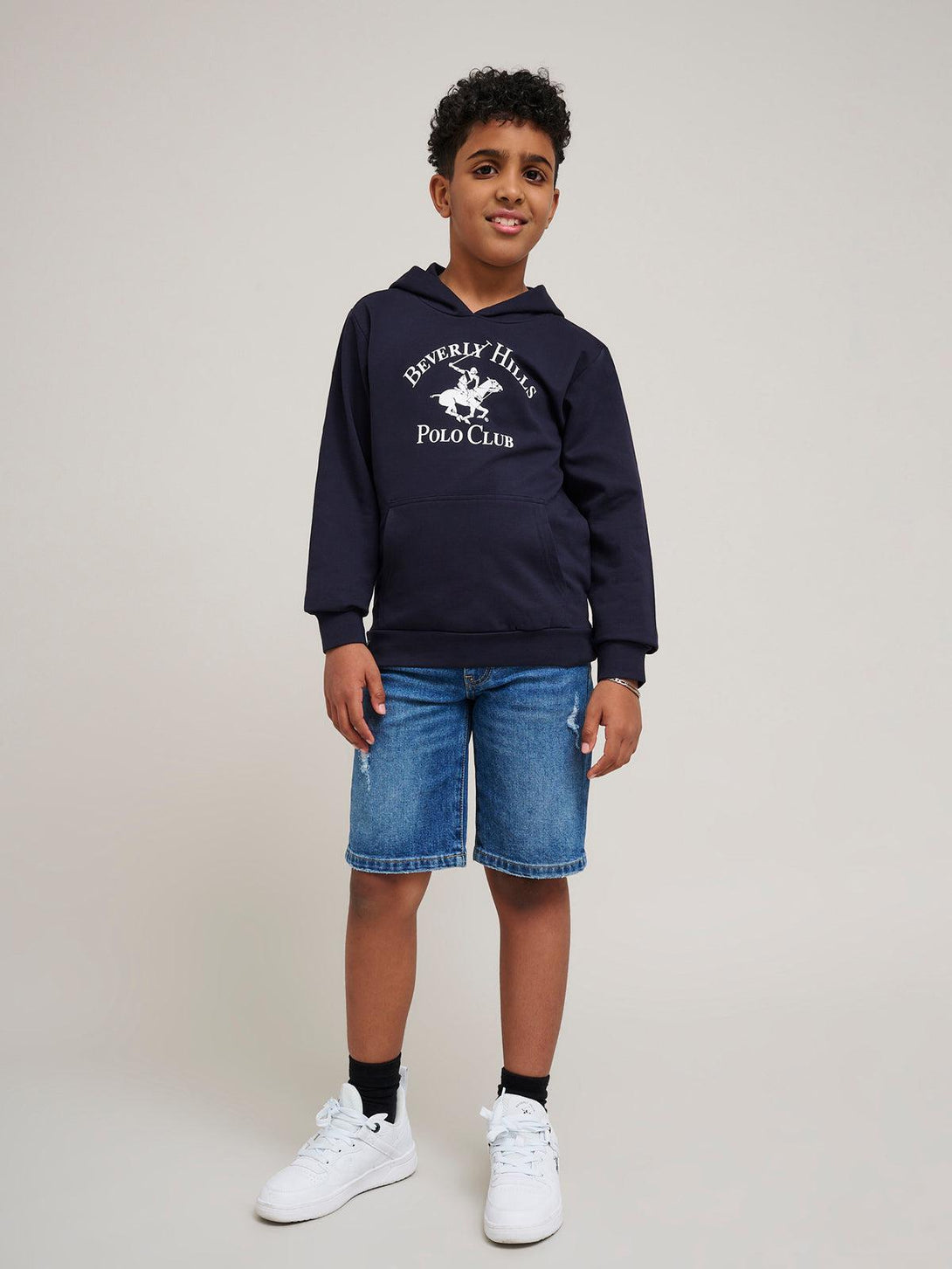 Beverly Hills Polo Club UK-ICON POLO PONY HOODIE NAVY