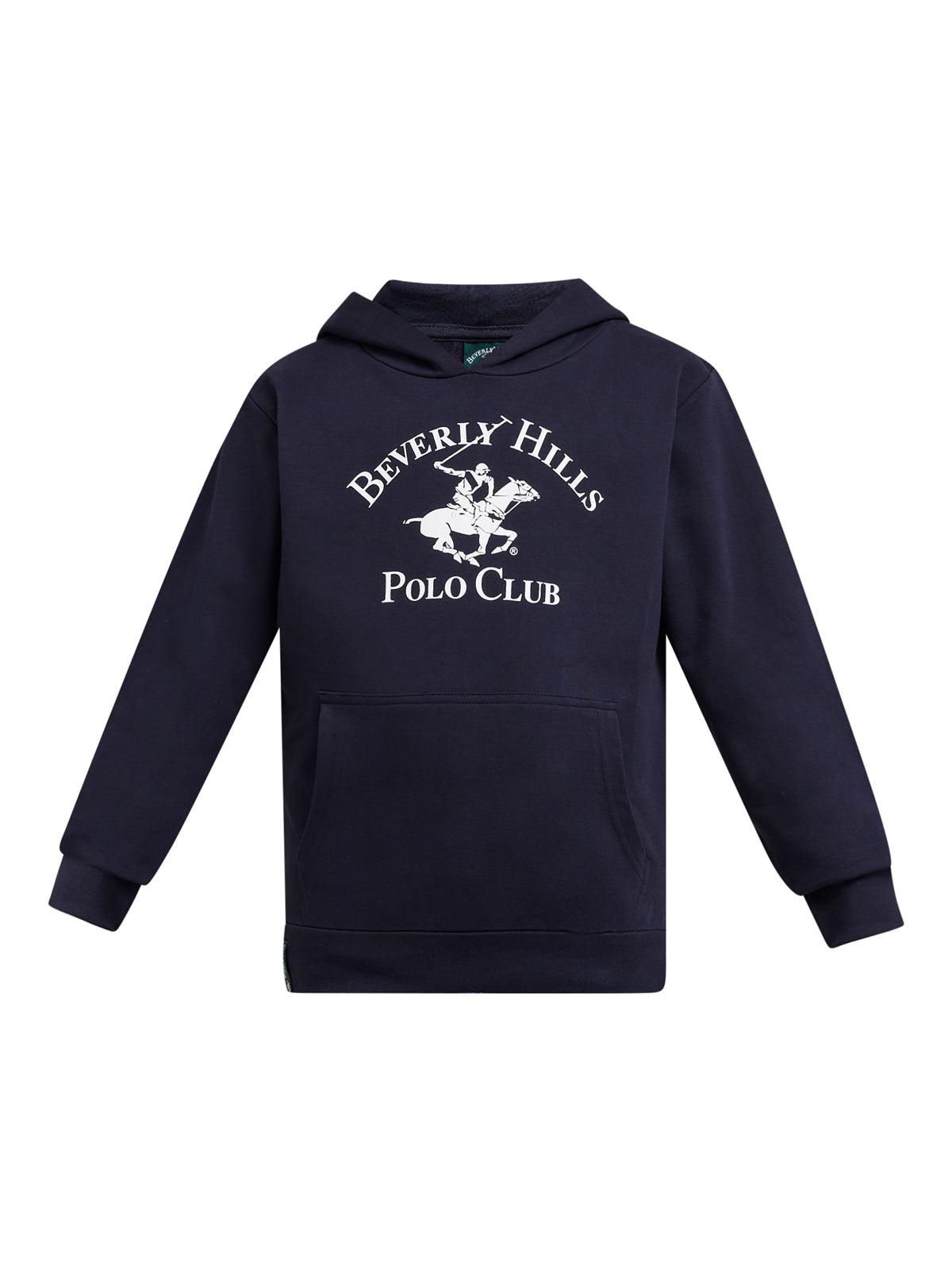 BEVERLY HILLS POLO CLUB（BHPC） - 【BEVERLY HILLS POLO CLUB】青　ロゴ入り　パーカー　M BEVERLY HILLS POLO CLUB/ビバリーヒルズポロクラブ】ブランド