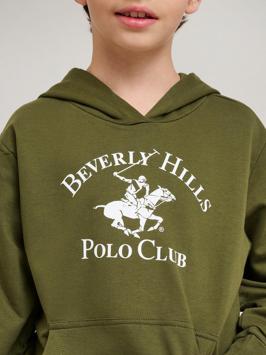 Beverly Hills Polo Club UK-ICON POLO PONY HOODIE OLIVE