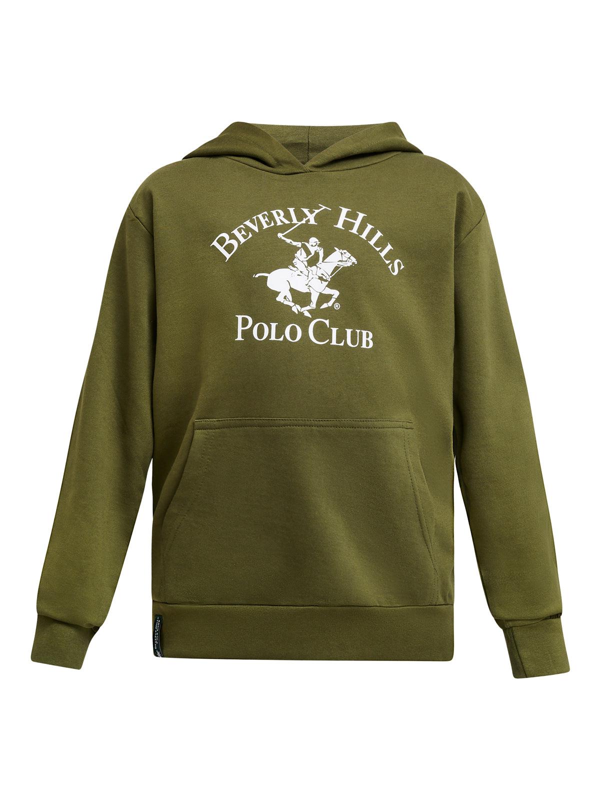 ICON POLO PONY HOODIE OLIVE BEVERLY HILLS POLO CLUB