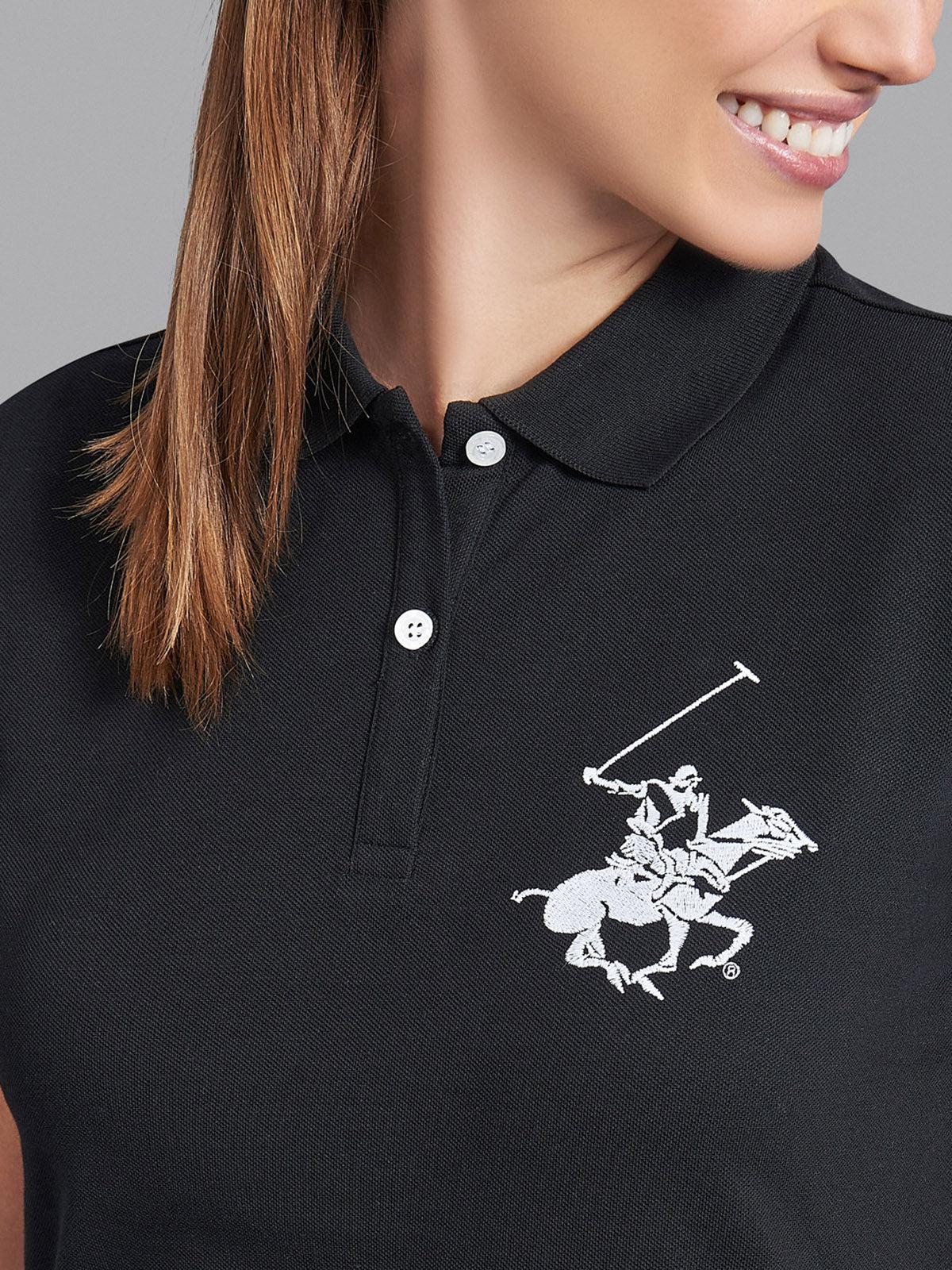 ICON POLO PONY POLO SHIRT BLACK BEVERLY HILLS POLO CLUB