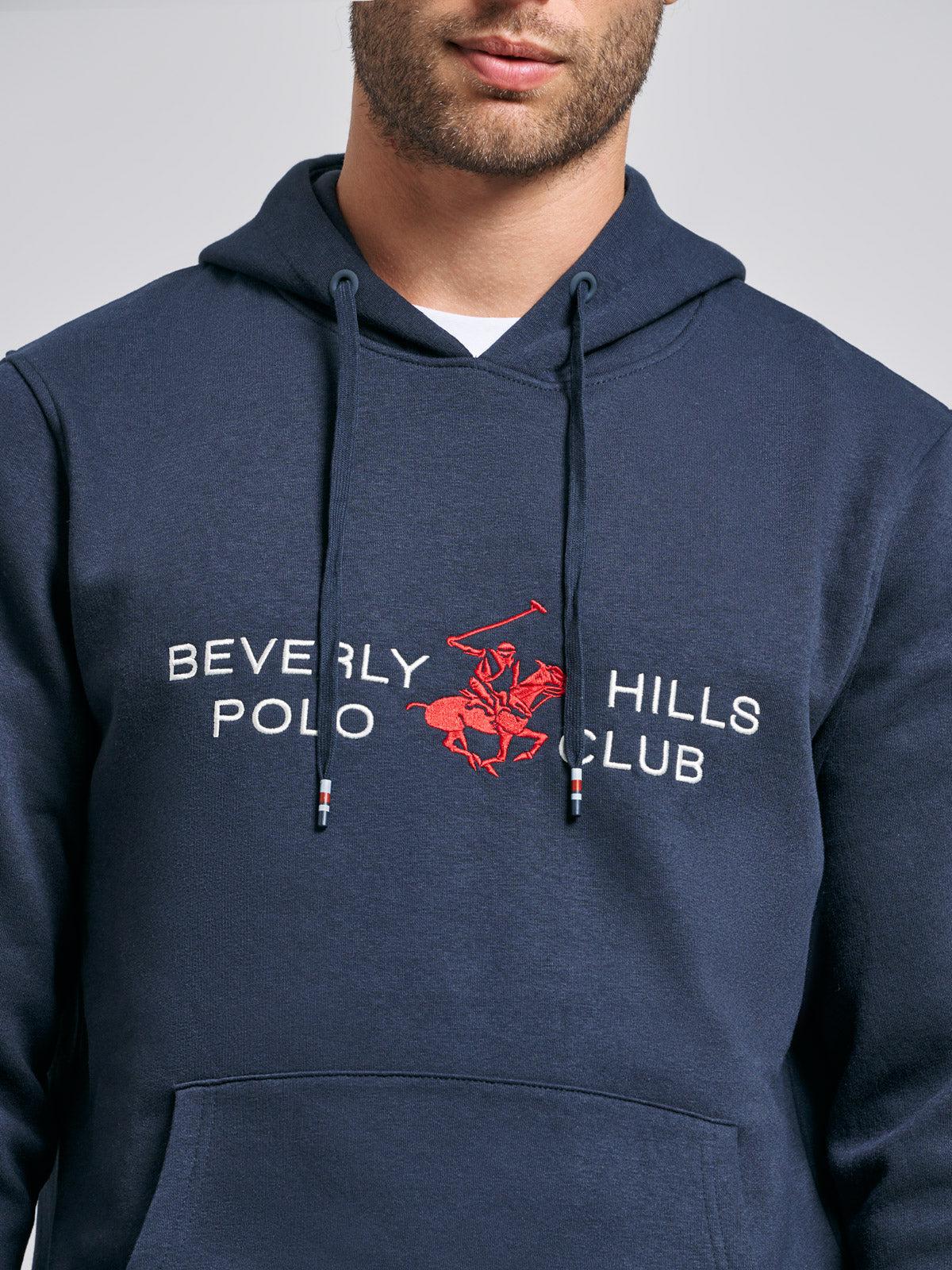 【BEVERLY HILLS POLO CLUB】青　ロゴ入り　パーカー　M BEVERLY HILLS POLO CLUB（ビバリーヒルズポロクラブ） パーカー