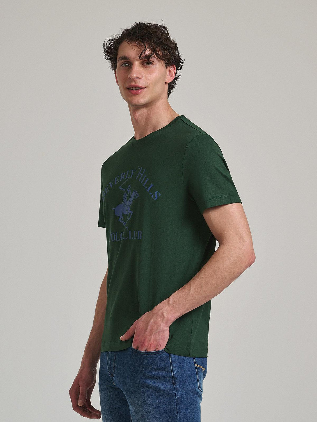 Beverly Hills Polo Club UK-ICON PONY GRAPHIC T-SHIRT ARMY GREEN