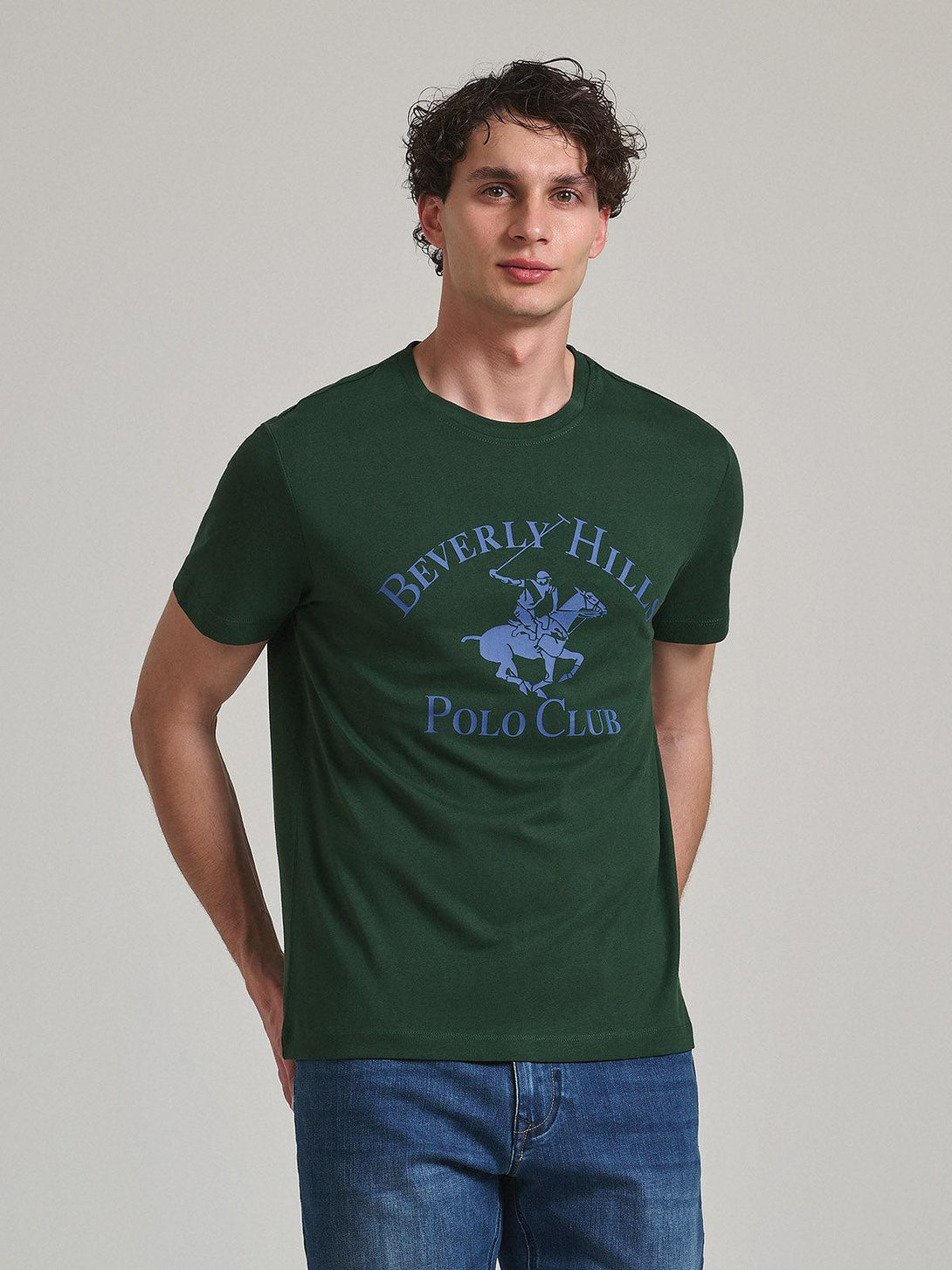 Beverly Hills Polo Club UK-ICON PONY GRAPHIC T-SHIRT ARMY GREEN