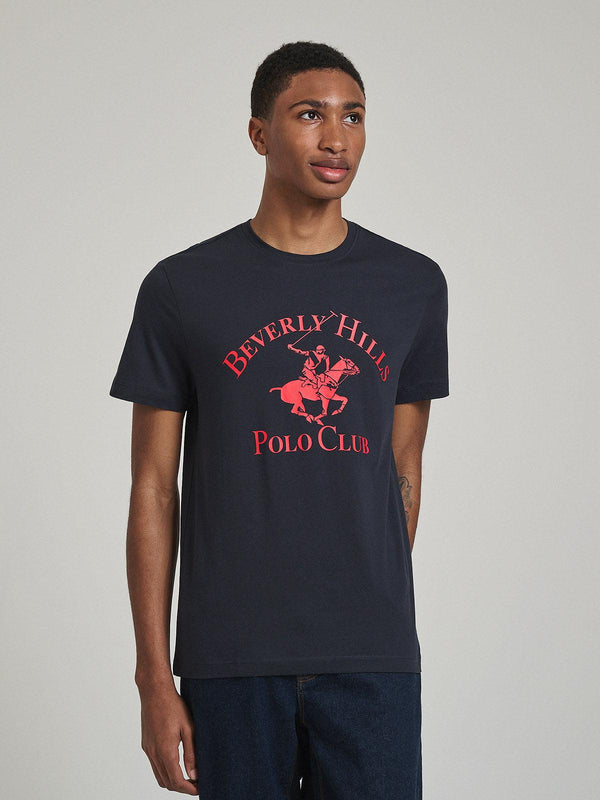 Beverly Hills Polo Club UK-ICON PONY GRAPHIC T-SHIRT NAVY