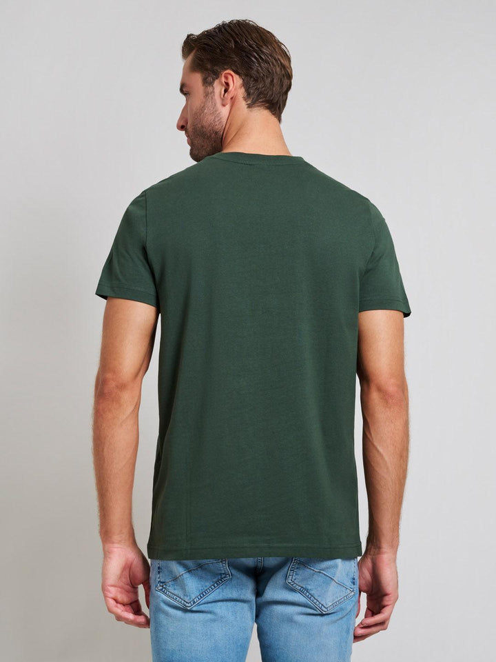 Beverly Hills Polo Club UK-ICON PRINT MODERN SLIM FIT T-SHIRT DARK FOREST GREEN
