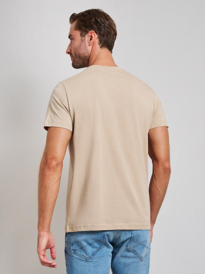 Beverly Hills Polo Club UK-ICON PRINT MODERN SLIM FIT T-SHIRT DESERT SAND