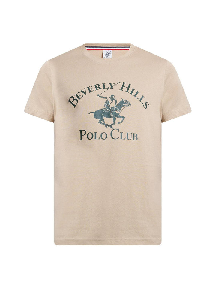 Beverly Hills Polo Club UK-ICON PRINT MODERN SLIM FIT T-SHIRT DESERT SAND