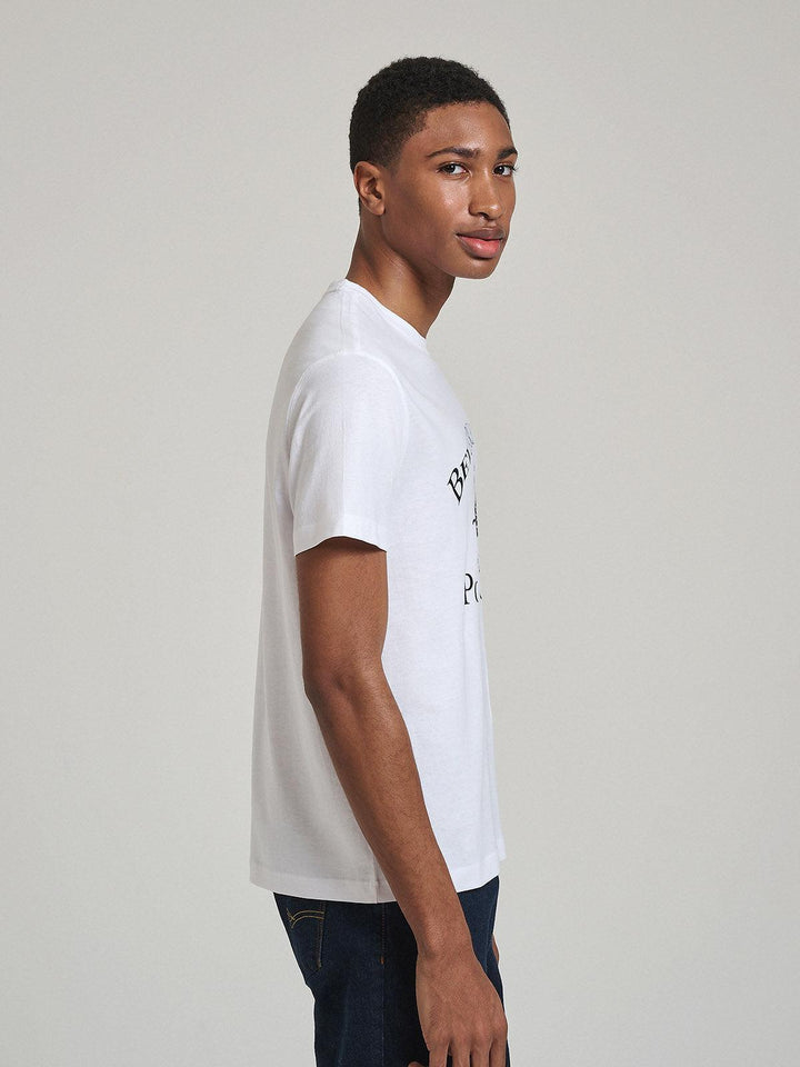 Beverly Hills Polo Club UK-ICON PRINT MODERN SLIM FIT T-SHIRT GHOST WHITE