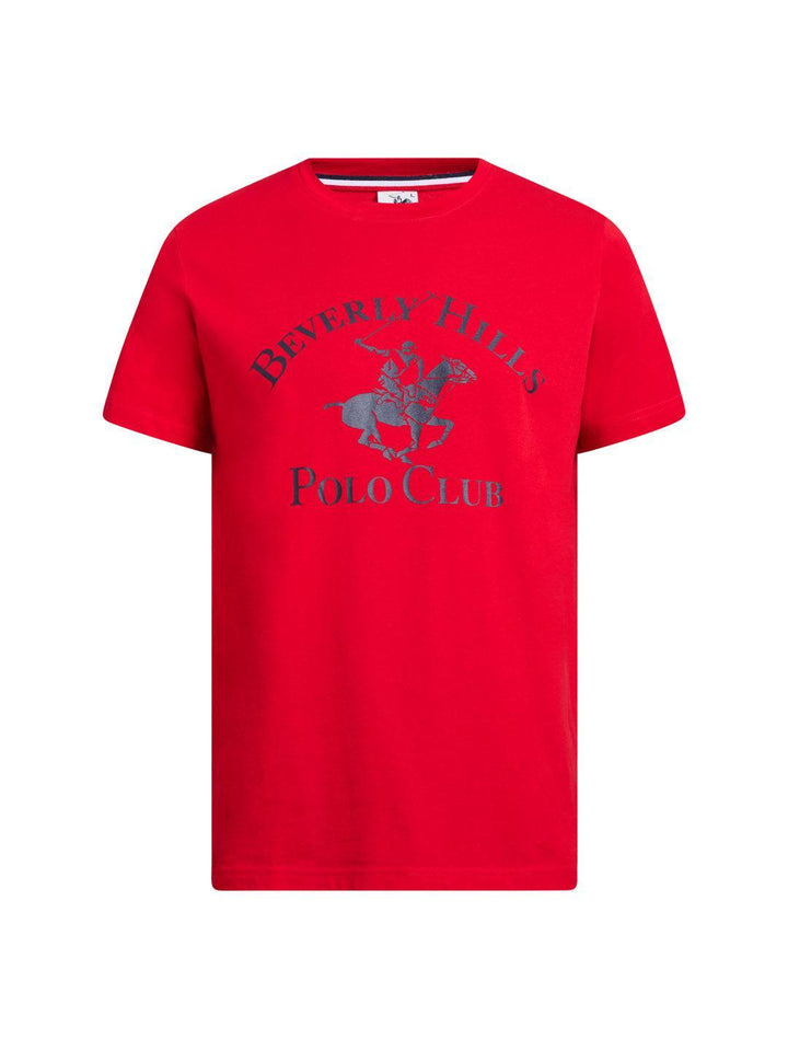 Beverly Hills Polo Club UK-ICON PRINT MODERN SLIM FIT T-SHIRT TEAM RED