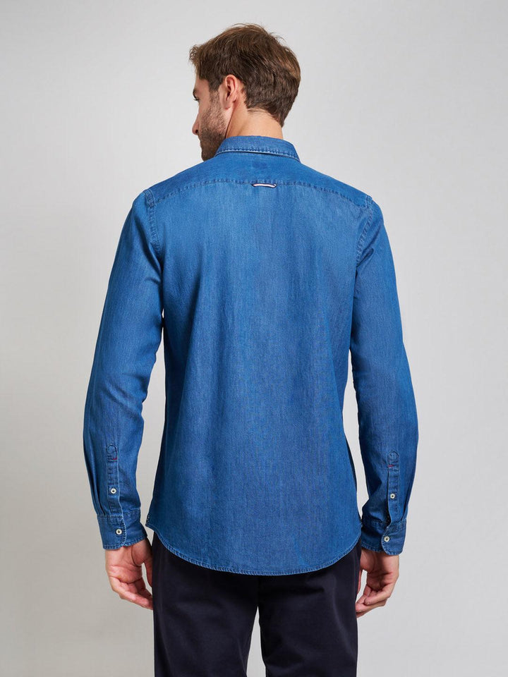 Beverly Hills Polo Club UK-INDIGO DENIM SHIRT DARK WASH