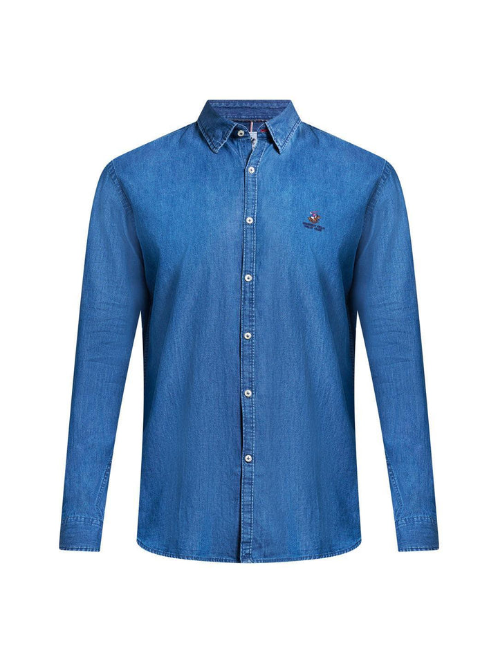 Beverly Hills Polo Club UK-INDIGO DENIM SHIRT DARK WASH