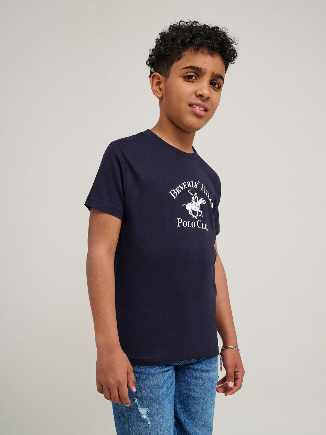 Beverly Hills Polo Club UK-JUNIOR ICON POLO PONY T-SHIRT NAVY