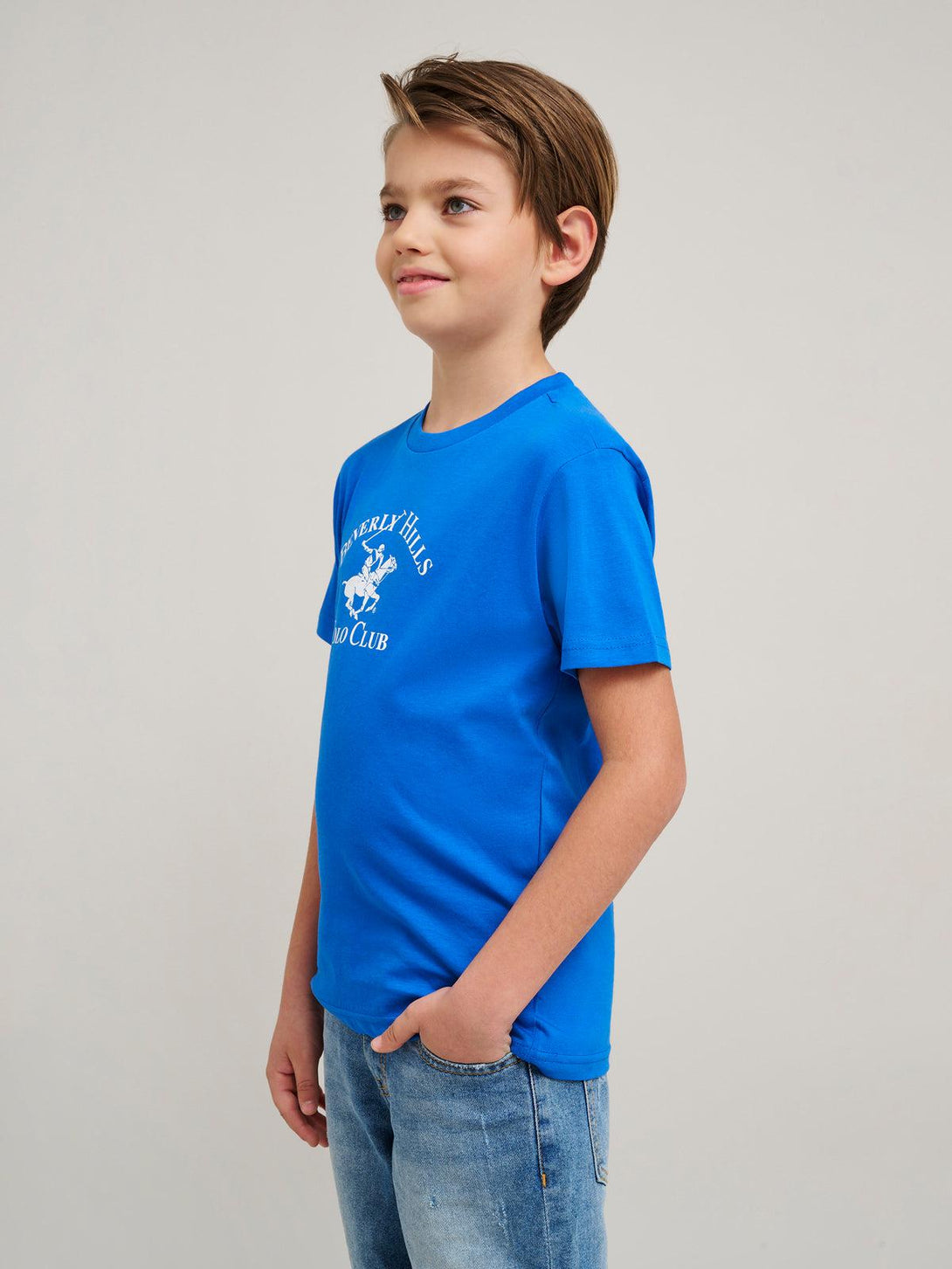 Beverly Hills Polo Club UK-JUNIOR ICON POLO PONY T-SHIRT ROYAL