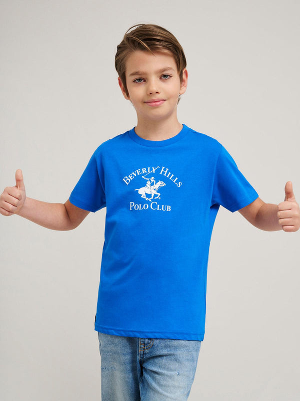 Beverly Hills Polo Club UK-JUNIOR ICON POLO PONY T-SHIRT ROYAL