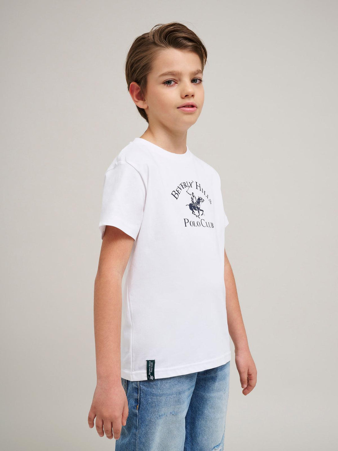 Beverly Hills Polo Club UK-JUNIOR ICON POLO PONY T-SHIRT WHITE