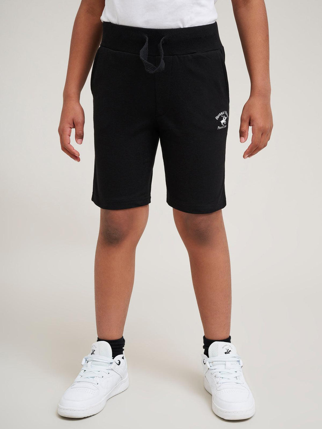 Beverly Hills Polo Club UK-JUNIOR POLO PONY FLEECE SHORTS BLACK