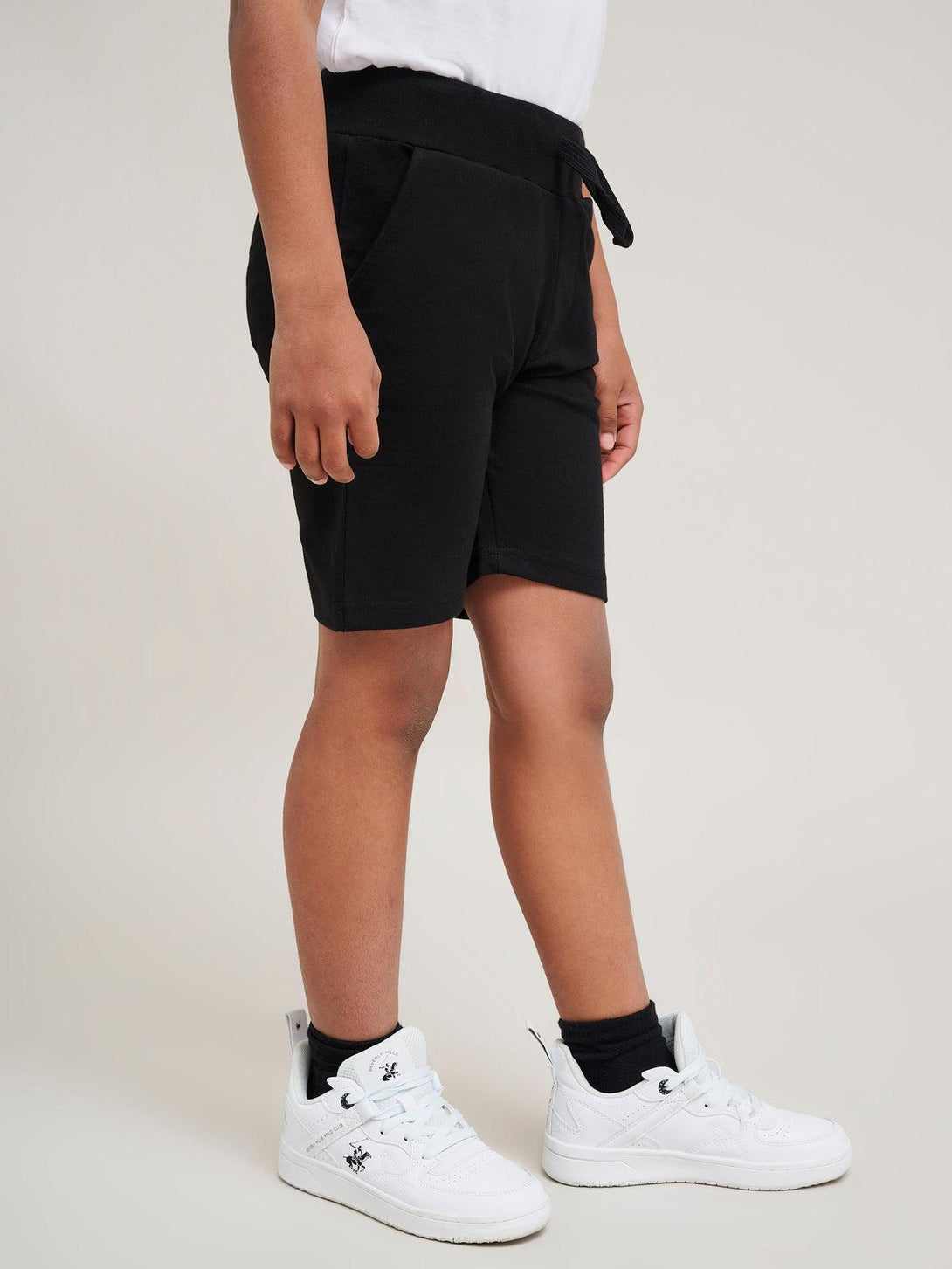 Beverly Hills Polo Club UK-JUNIOR POLO PONY FLEECE SHORTS BLACK