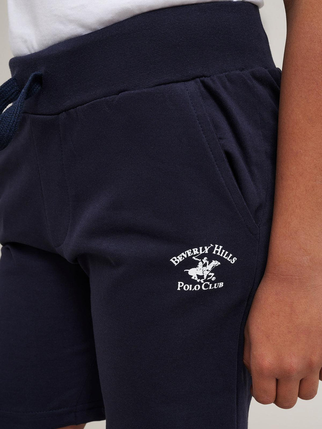 Beverly Hills Polo Club UK-JUNIOR POLO PONY FLEECE SHORTS NAVY