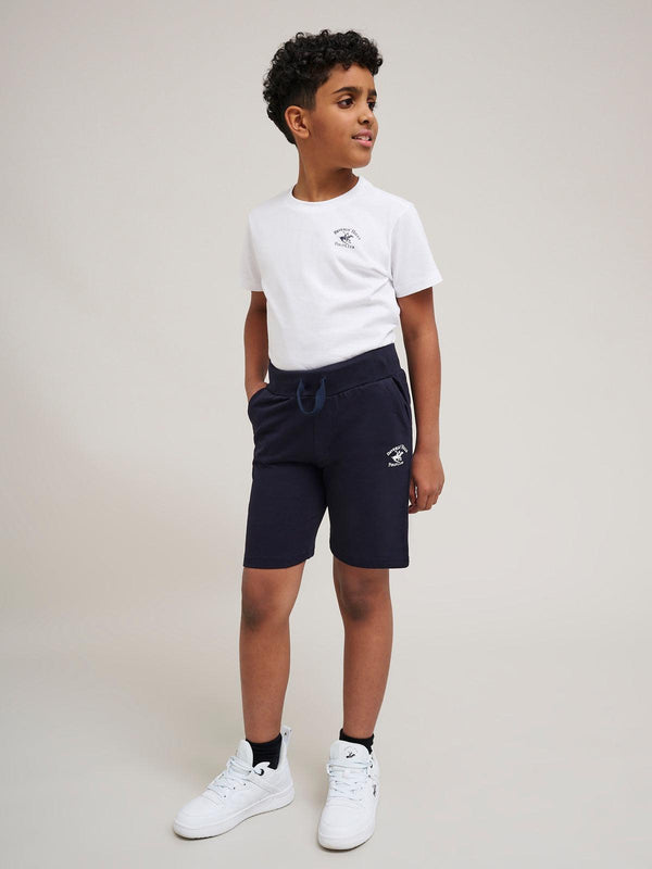 Beverly Hills Polo Club UK-JUNIOR POLO PONY FLEECE SHORTS NAVY