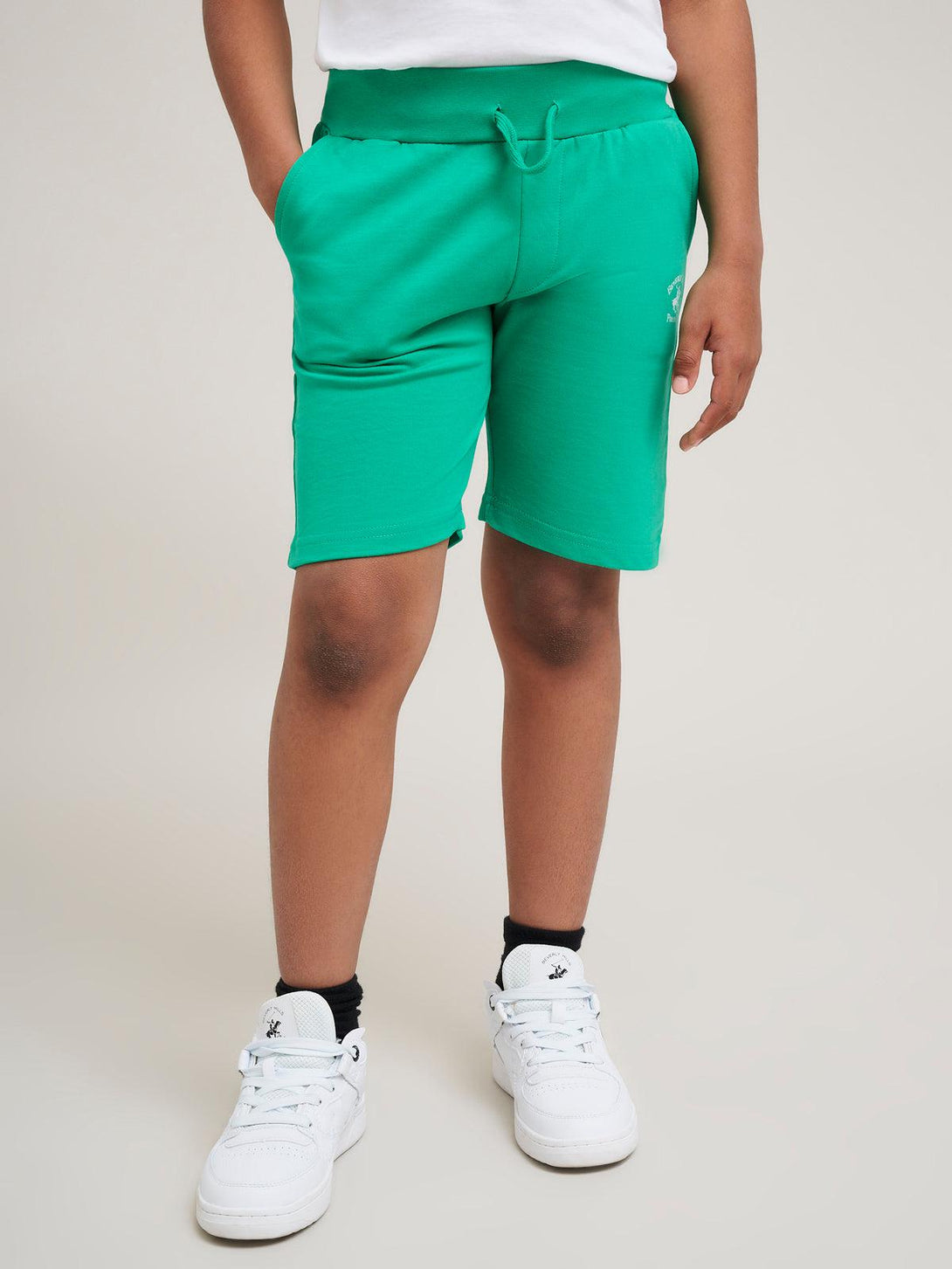 Beverly Hills Polo Club UK-JUNIOR POLO PONY FLEECE SHORTS SEA FOAM GREEN