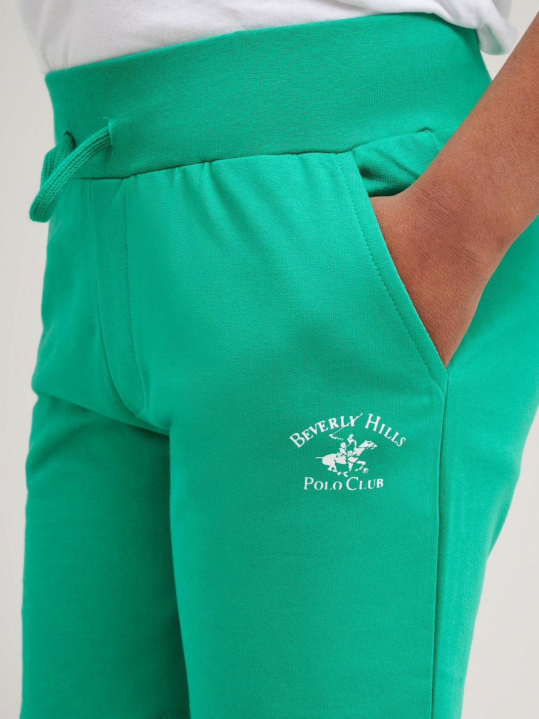 Beverly Hills Polo Club UK-JUNIOR POLO PONY FLEECE SHORTS SEA FOAM GREEN