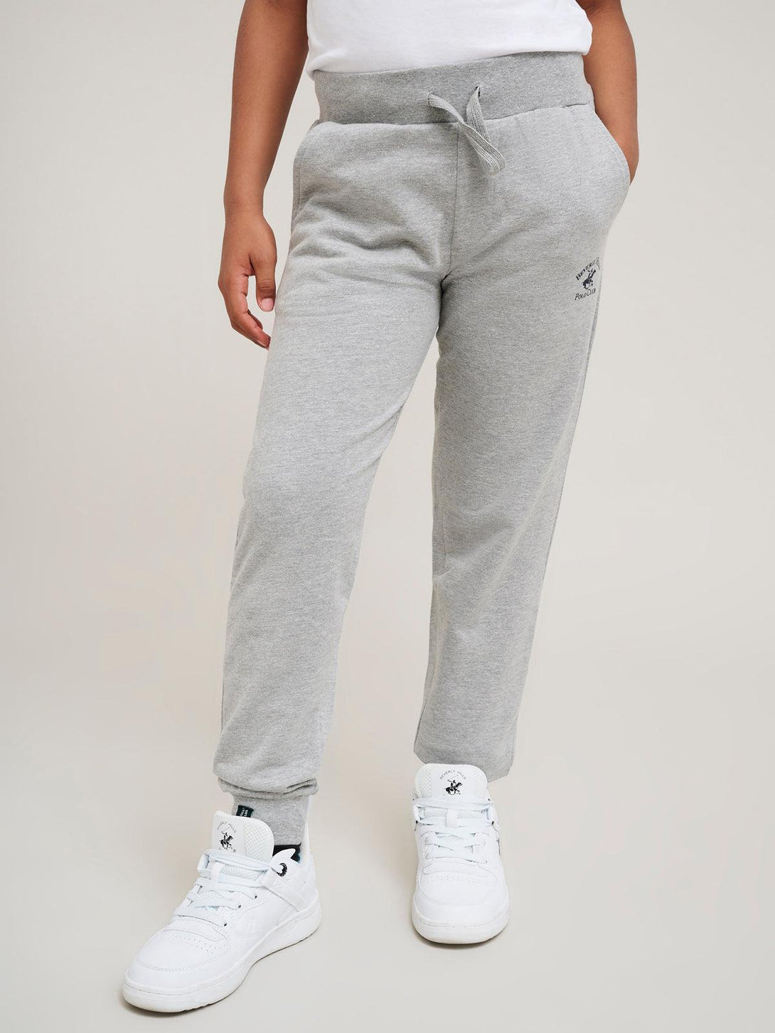 Beverly Hills Polo Club UK-JUNIOR POLO PONY JOGGERS GREY MELANGE