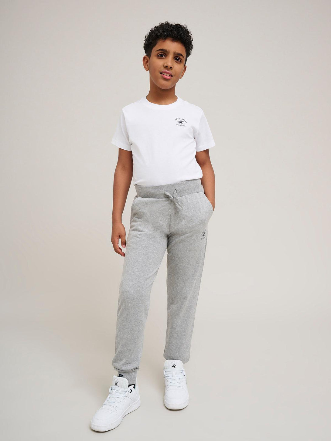 Beverly Hills Polo Club UK-JUNIOR POLO PONY JOGGERS GREY MELANGE