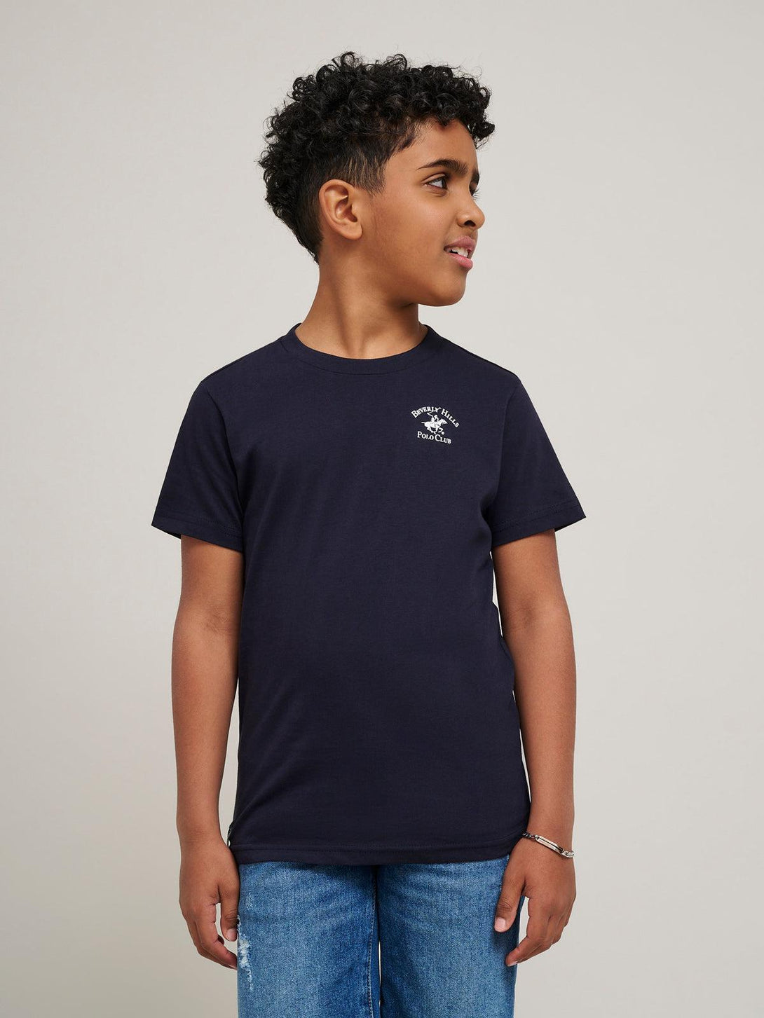 Beverly Hills Polo Club UK-JUNIOR POLO PONY T-SHIRT NAVY