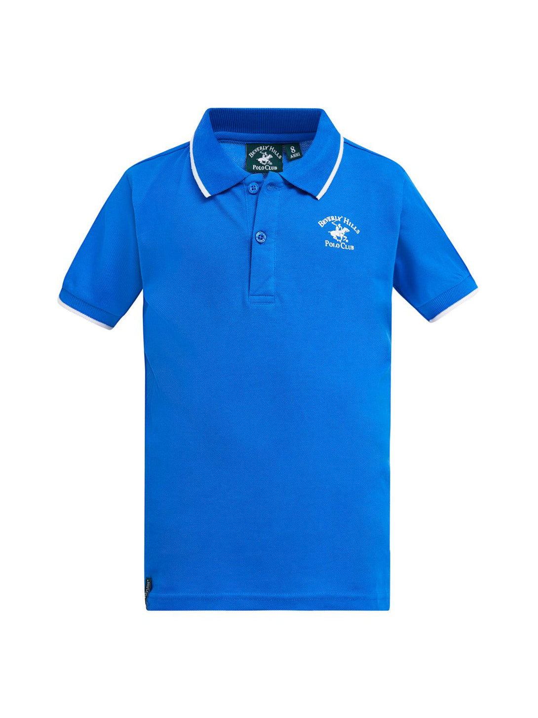 Beverly Hills Polo Club UK-JUNIOR TIPPED POLO PONY POLO SHIRT ROYAL