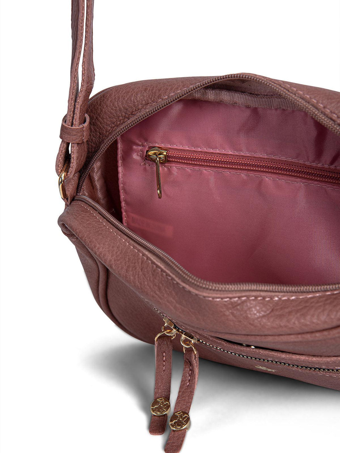 Beverly Hills Polo Club UK-LEATHER LOOK SLING BAG PINK