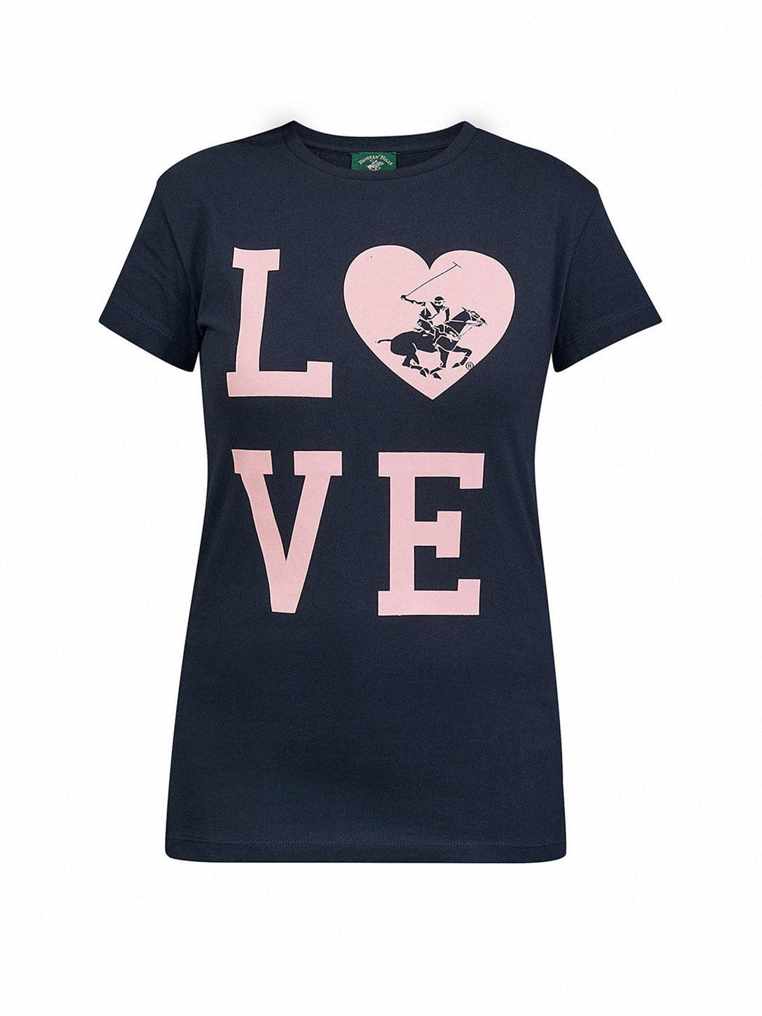 Beverly Hills Polo Club UK-LOVE LOGO T-SHIRT NAVY