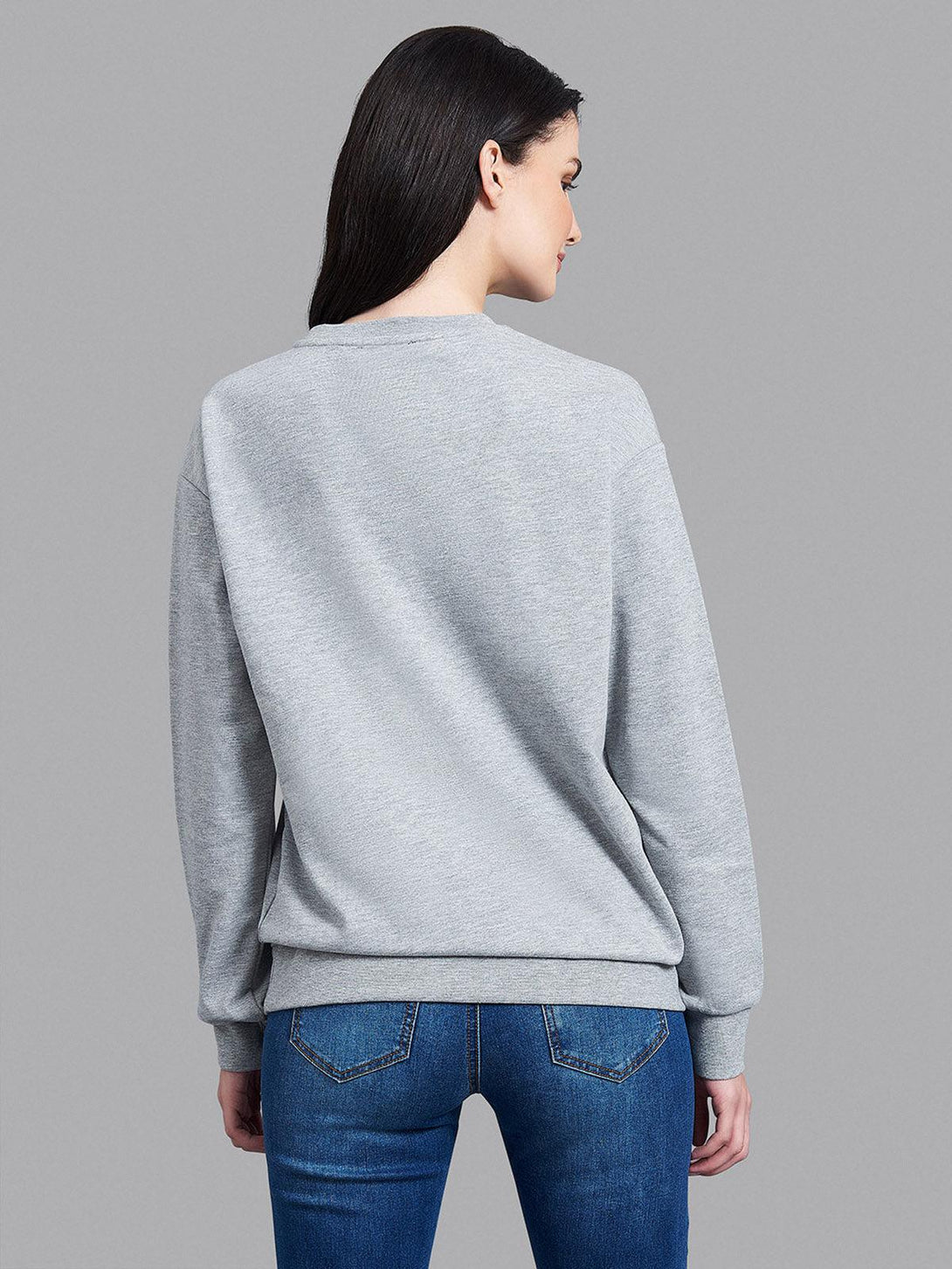 Beverly Hills Polo Club UK-LOVE SWEATSHIRT GREY MELANGE