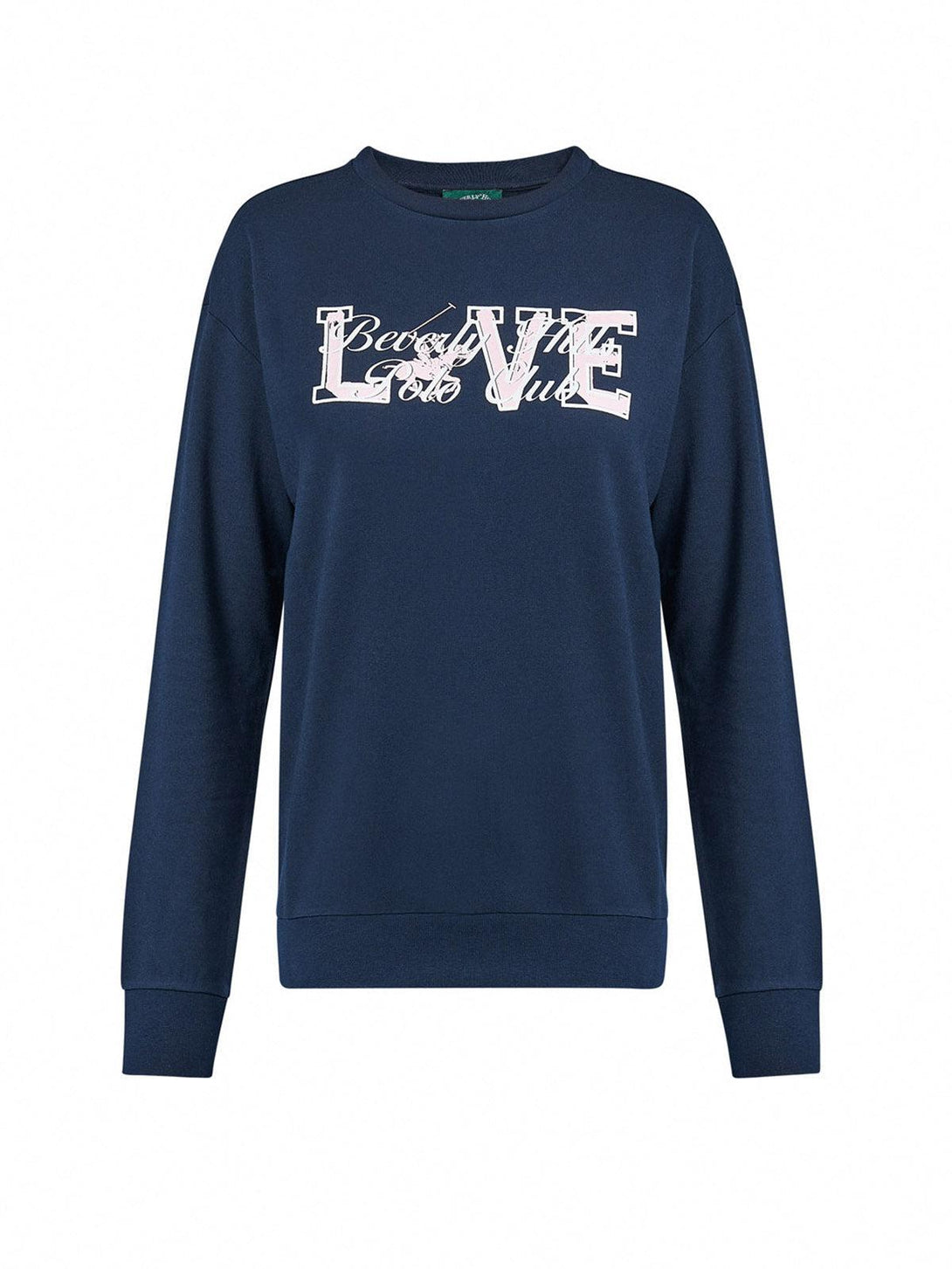 Beverly Hills Polo Club UK-LOVE SWEATSHIRT NAVY