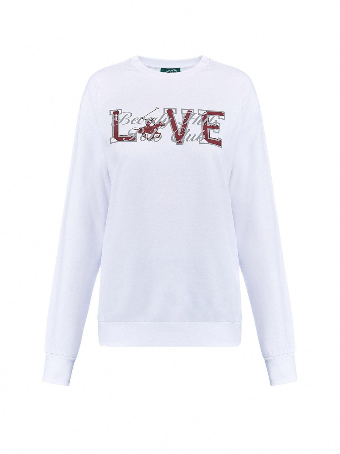 Beverly Hills Polo Club UK-LOVE SWEATSHIRT WHITE