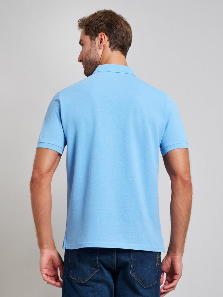 Beverly Hills Polo Club UK-MODERN SLIM FIT POLO SHIRT BREEZE BLUE