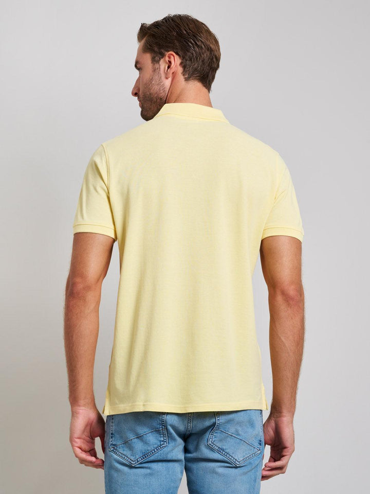 Beverly Hills Polo Club UK-MODERN SLIM FIT POLO SHIRT BROKEN YELLOW